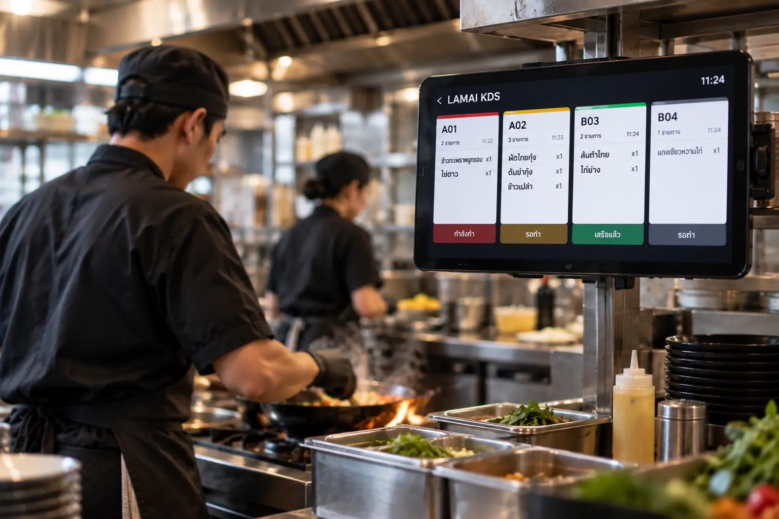 Smart Kitchen ของ LaMai POS ช่วยจัดการออร์เดอร์และคิวอาหารภายในครัว